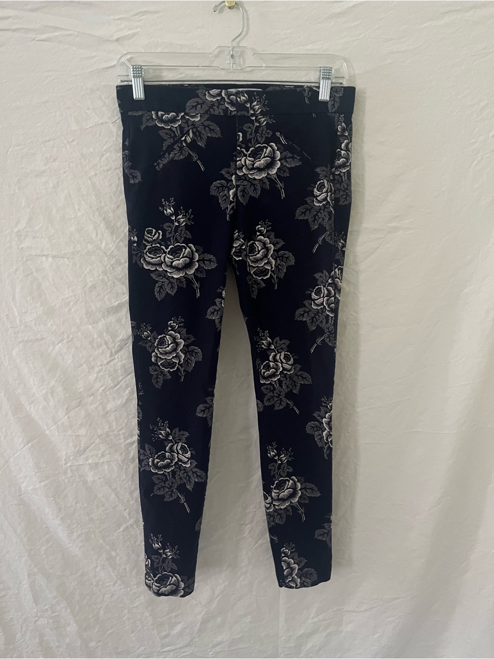 Gap Ultra Skinny Navy Floral Stretch Pants Size 0 Regular